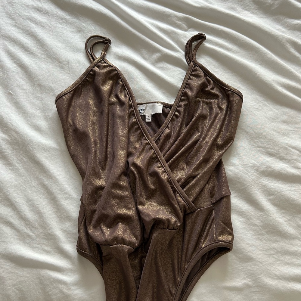 by the way. Shimmering Brown Bodysuit